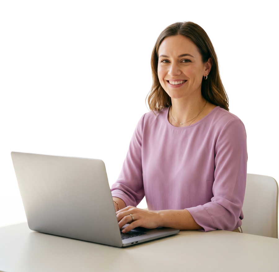 Social-Media-Managerin arbeitet mit der TALAVY Social Suite